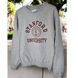 Champion Stanford University Crewneck Grey and Red Size M Cotton